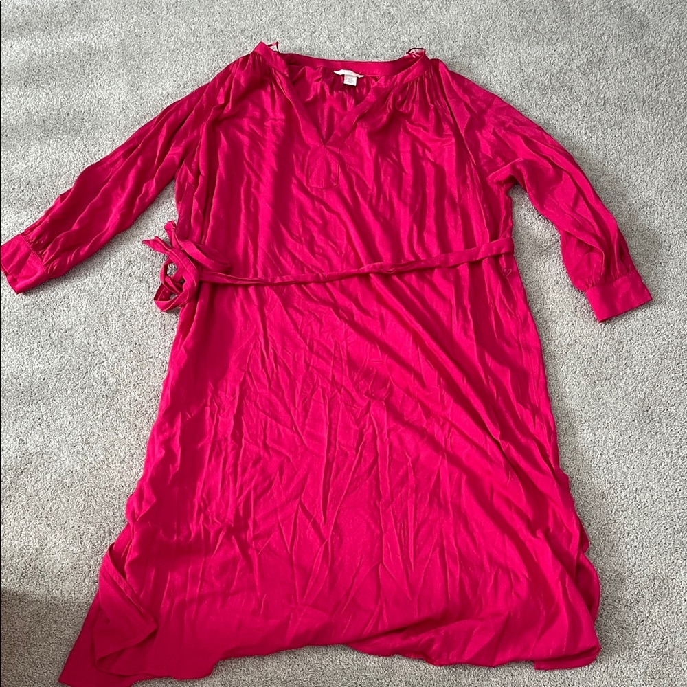 H&M Vibrant Pink Long Sleeve Dress